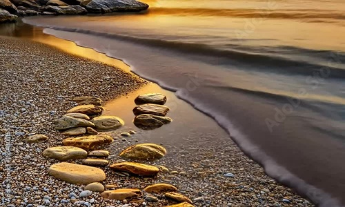 Golden hour shoreline