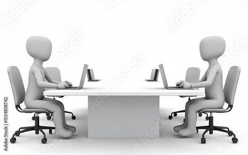 Diagram of distribution. The meeting at the white office table. High quality
