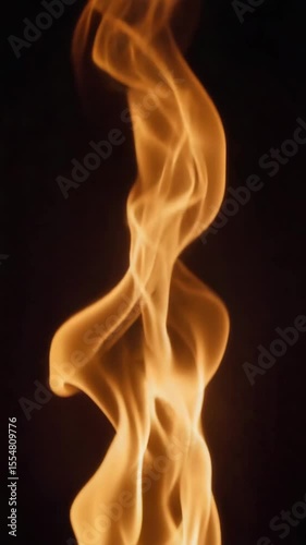 Simple bonfire flame animation with elegant, smoke-free flames rising softly, glowing warmly against a clean background for a refined visual loop.