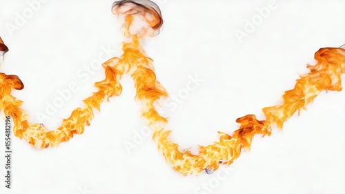 Vertical flame burst, controlled line of fire rising and dissipating in a continuous looping animation.