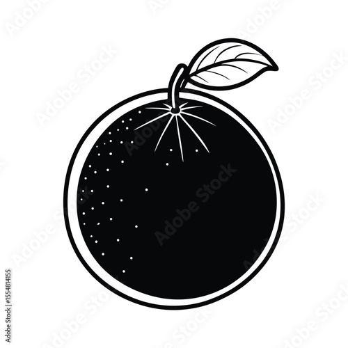 grapefruit silhouette vector illustration