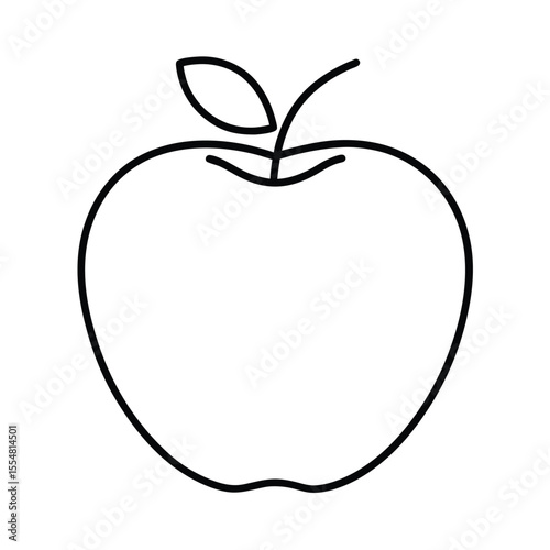 honey crisp apple fruit vector illustration