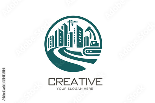 Construction Logo Design for Real Estate Companies. 