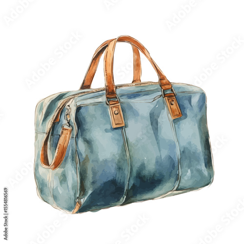 Garment Bag, watercolor painting vector, isolated on a white background.