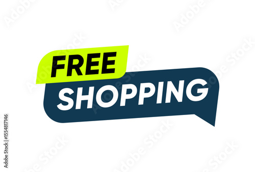 Free Shopping Banner Label Sign vector design