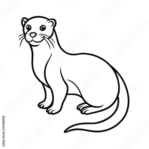 otter animal vector illustration
