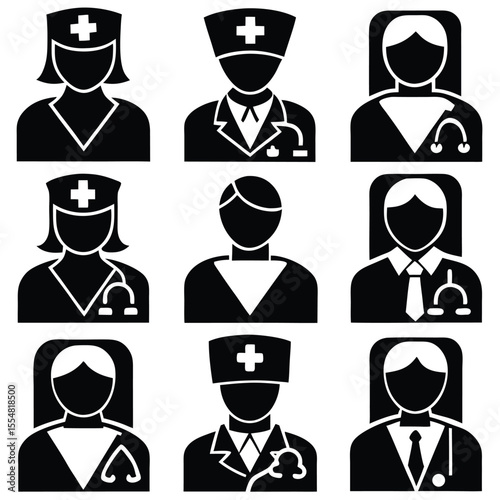Medical Professionals & Healthcare Team Icons