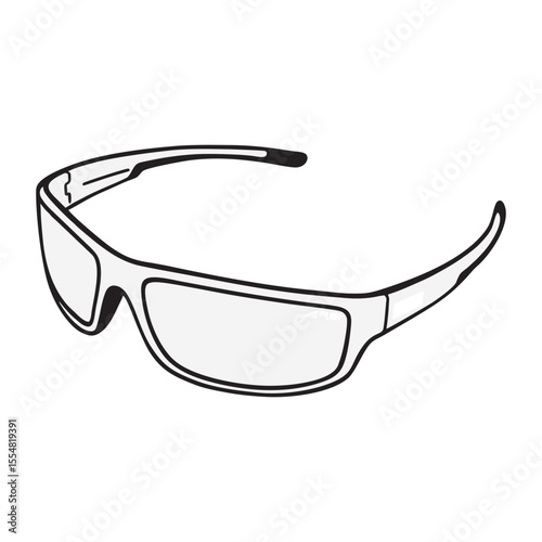 Silhouette image of glasses on white background