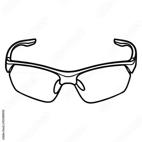 Silhouette image of glasses on white background