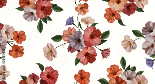 Wallpaper Mural Flower, Flowers, Floral, Seamless Pattern of Delicate Watercolor Flowers Torontodigital.ca