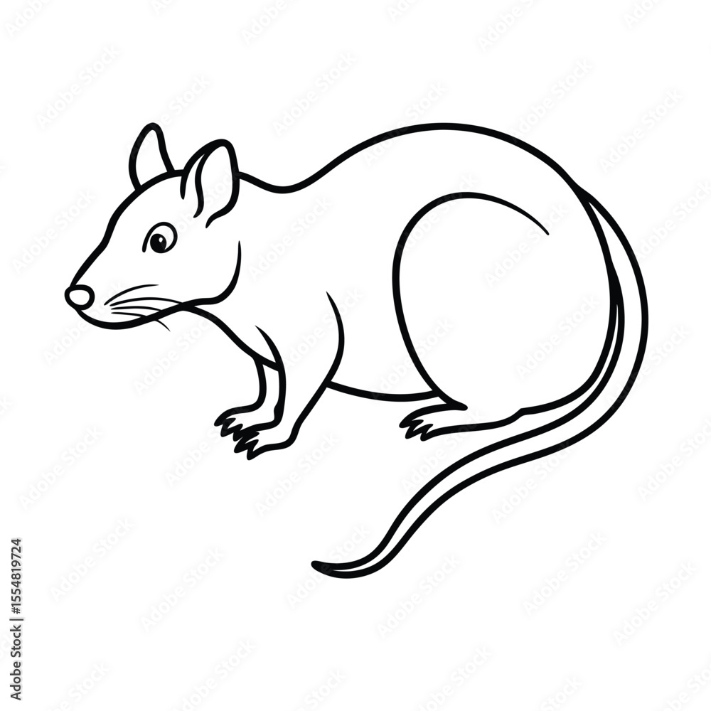 Fototapeta premium vector illustration of a rat