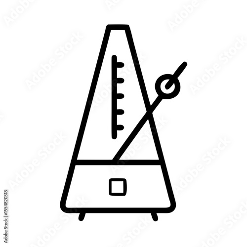 Elegant Minimalist Metronome Line Icon

