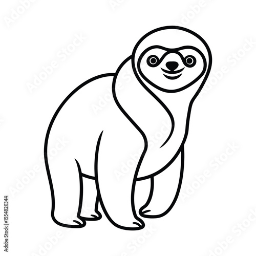 sloth animal vector illustration