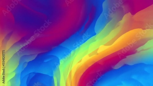 Vibrant Abstract Animation of Colorful Liquid Texture Background in Motion