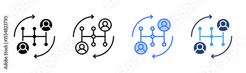 Change Management icon sheet multiple style collection