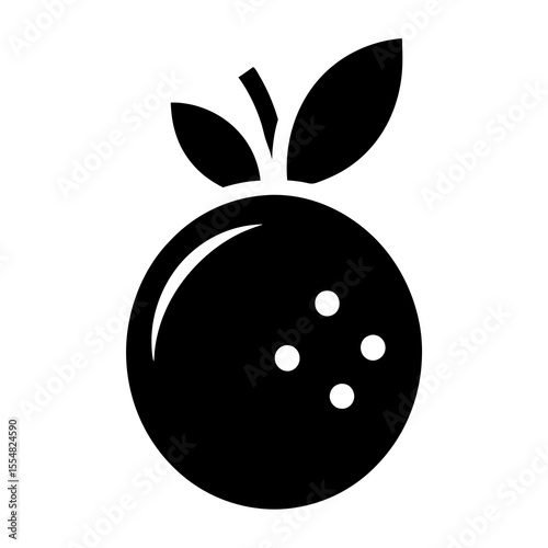 Orange fruit with dots isolated on white background