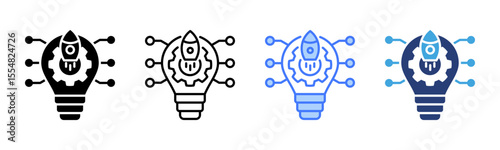 Innovation icon sheet multiple style collection