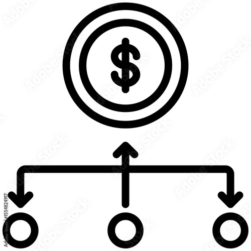 Digital currency icon for weather, website, application, printing, document, poster design, etc
