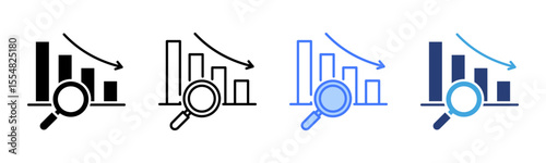 Analysis icon sheet multiple style collection