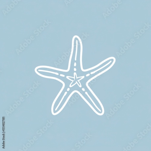Outlined starfish graphic