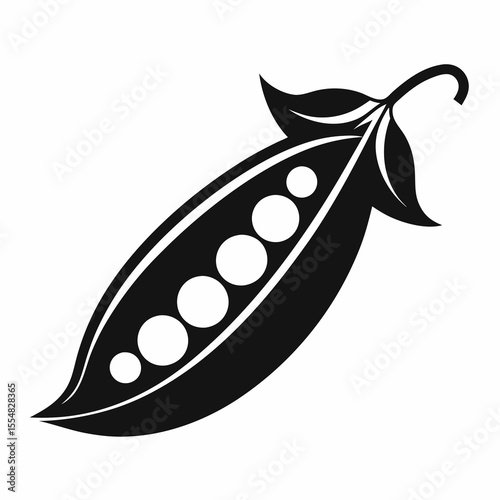 Pea pod vegetable isolated on white background
