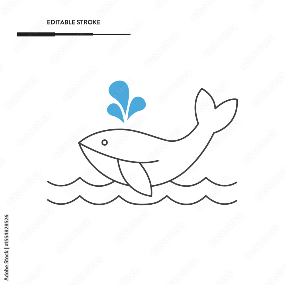 Obraz premium Whale Icon Vector Design.