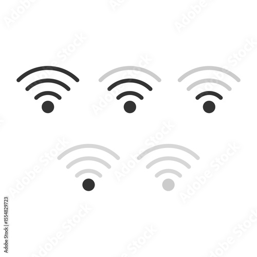 Wifi Connection Icon Set Vector Design.