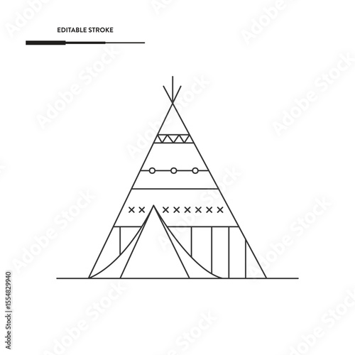 Wigwam Icon Vector Design.
