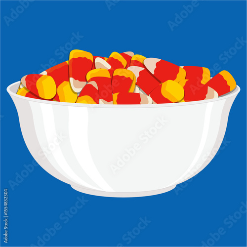 candy corn bowl side view
