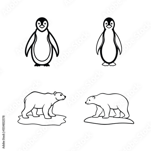 Penguins polar bears