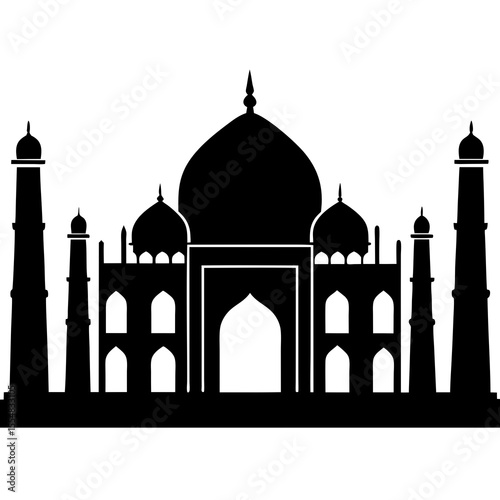 taj mahal vector illustration