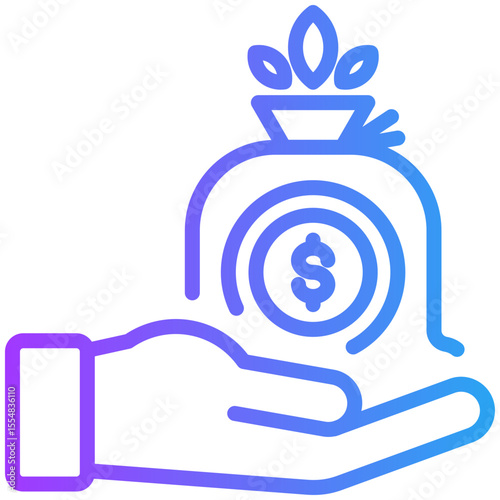 Profitable icon for business opportunities, business, website, application, printing, document, poster design, etc