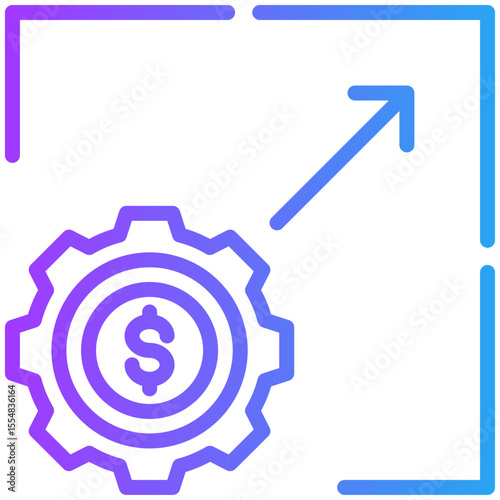 Expand income icon for business opportunities, business, website, application, printing, document, poster design, etc