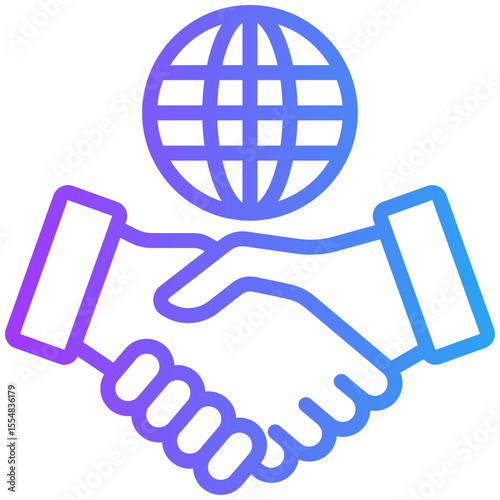 Business partnership icon for business opportunities, business, website, application, printing, document, poster design, etc