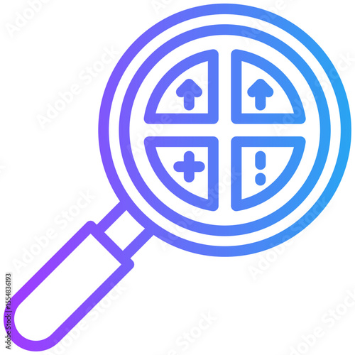Swot analysis icon for business opportunities, business, website, application, printing, document, poster design, etc