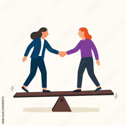 vector illustration of employment contract character