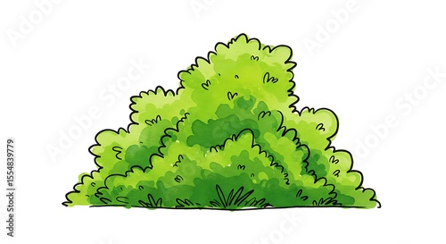 Green bush illustration