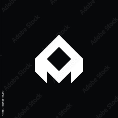 Minimal abstract geometric logo with modern, sharp angles. Perfect for branding, architecture, construction, and creative business. EPS vector format for scalable design use