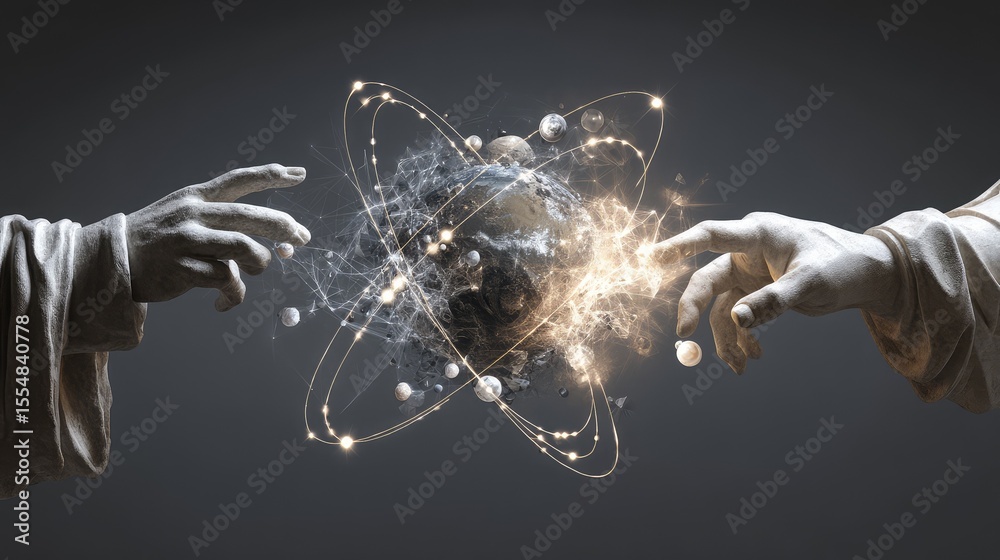 © Sonita - A conceptual image of the intersection of science and religion, with symbolic elements of both faith and knowledge represented together. © Sonita - A conceptual image of the intersection of science and religion, with symbolic elements of both faith and knowledge represented together.