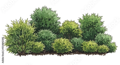 Group of green bushes