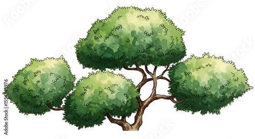 Stylized trees illustration