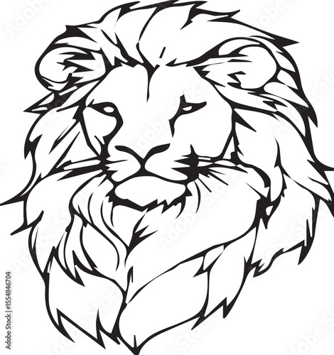 Lion Head Outline