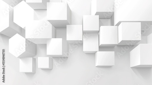Wallpaper Mural Blurred white square abstract background soft minimalist texture design Torontodigital.ca