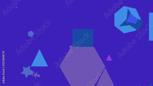 Abstract Blue Shapes Background Design