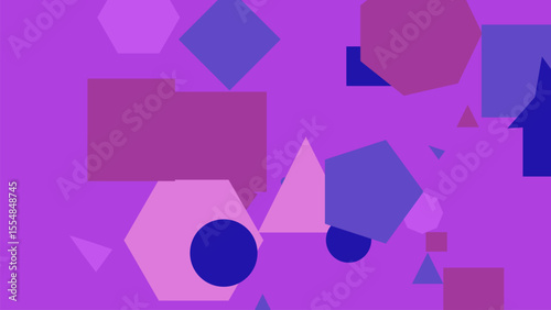 Abstract Purple and Pink Geometric Shapes