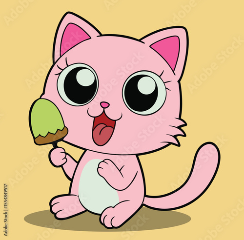 cat and ice cream