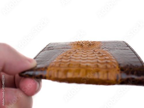 Men's crocodile folding wallet.