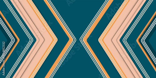 Dark blue abstract background with glowing arrow lines. Modern shiny blue geometric lines design.eps10
