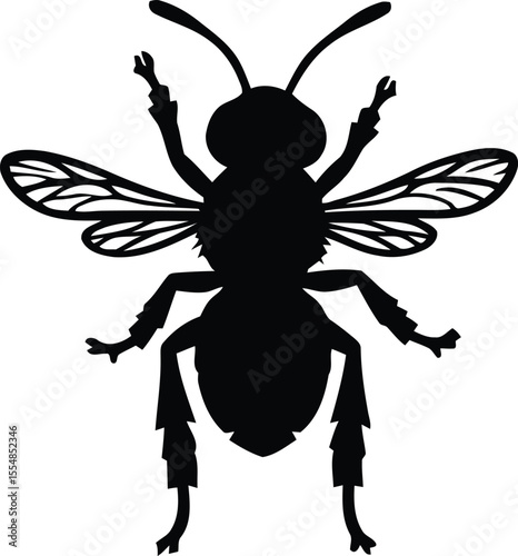 Ornamental Bee vector illustration.