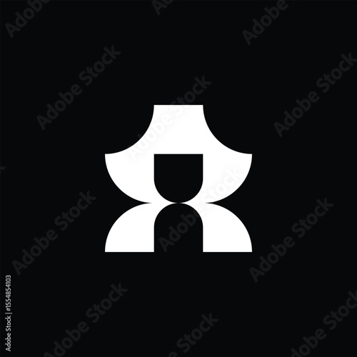 Minimal abstract geometric logo with modern, sharp angles. Perfect for branding, architecture, construction, and creative business. EPS vector format for scalable design use